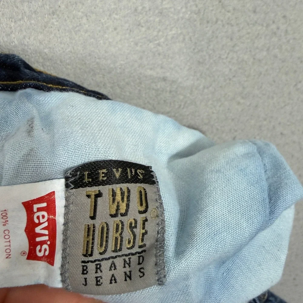 Vintage Levis 549 Jeans Men 40x32 Blue Dark Wash Straight Leg Denim Made USA 80s